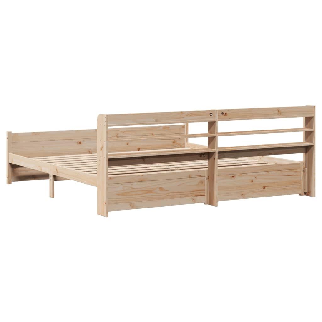 Bed Frame with Headboard without Mattress 180x200 cm Super King
